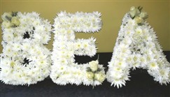 Floral letter wreath - funeral flowers in Cape Town, South Africa 